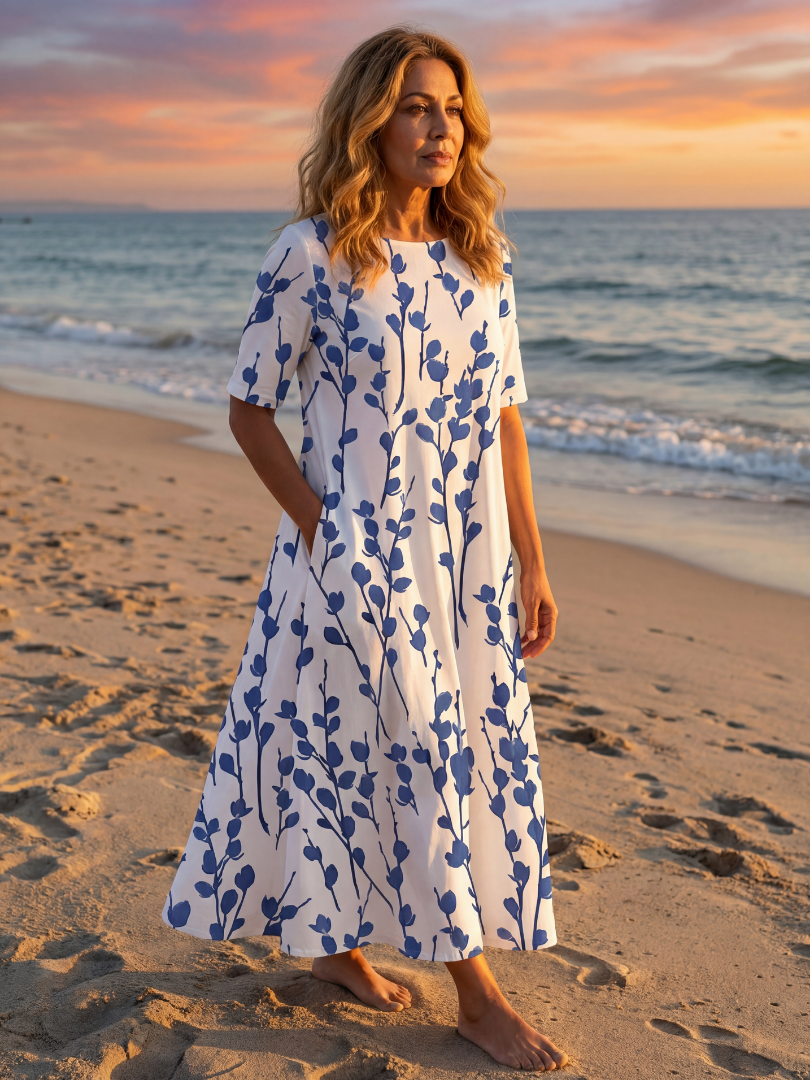 Elara | Floral Midi Dress