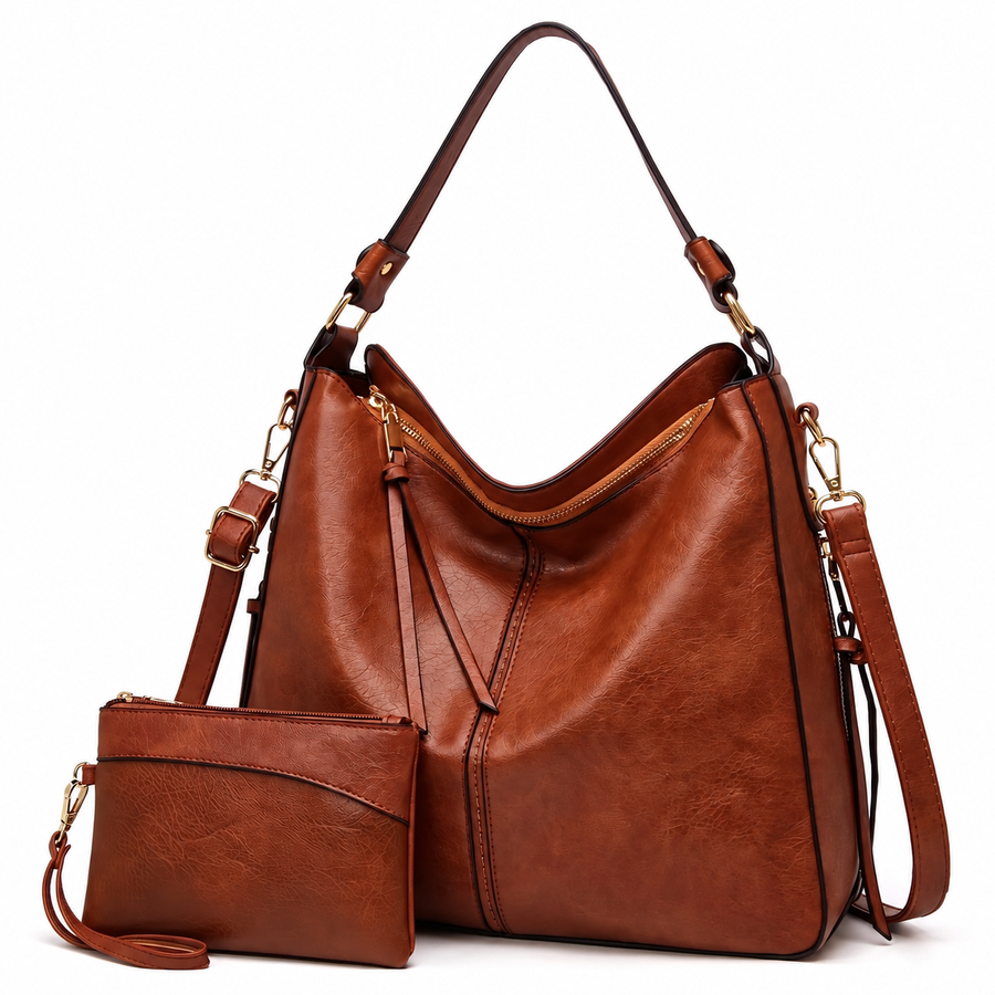 Luxury Soft-Touch Hobo Anti-Theft Handbag + FREE Pouch Wallet