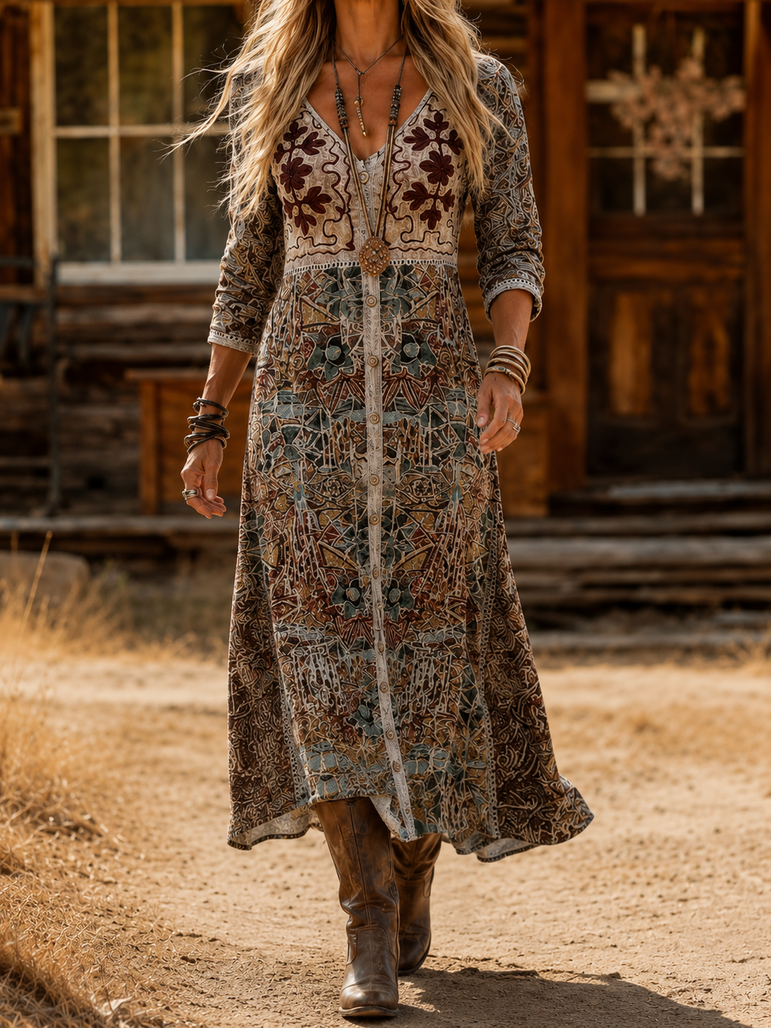Amara | Bohemian Autumn Dress