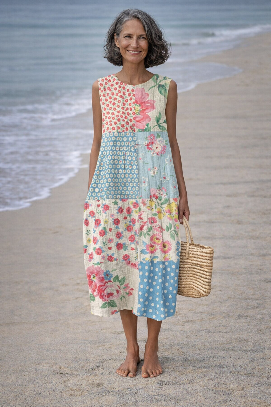 Sienna | Midi Dress Patchwork