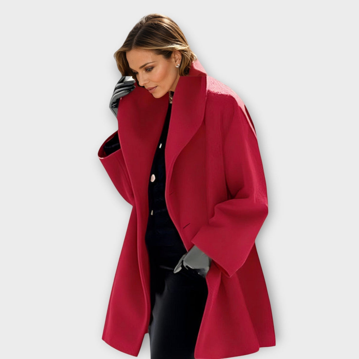 Vera | Women’s Oversized Wide-Sleeve Mid-Length Coat