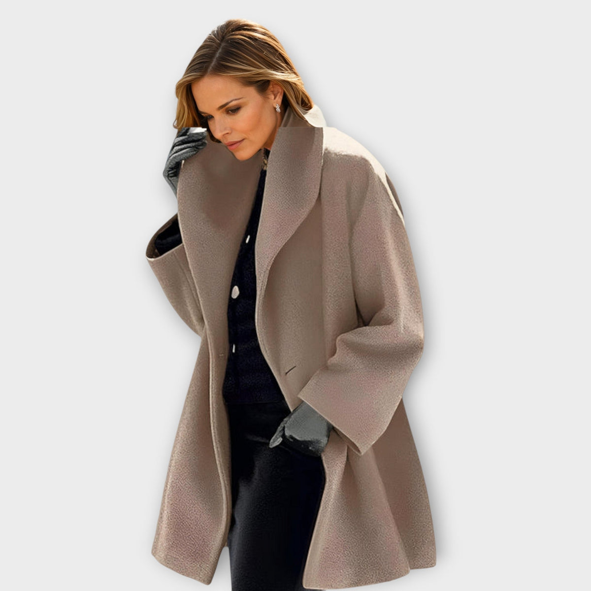 Vera | Women’s Oversized Wide-Sleeve Mid-Length Coat