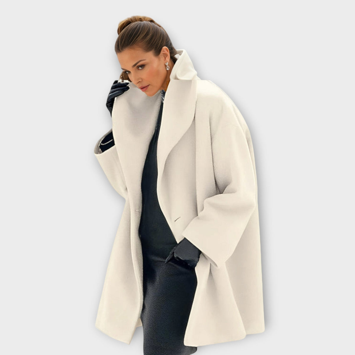 Vera | Women’s Oversized Wide-Sleeve Mid-Length Coat