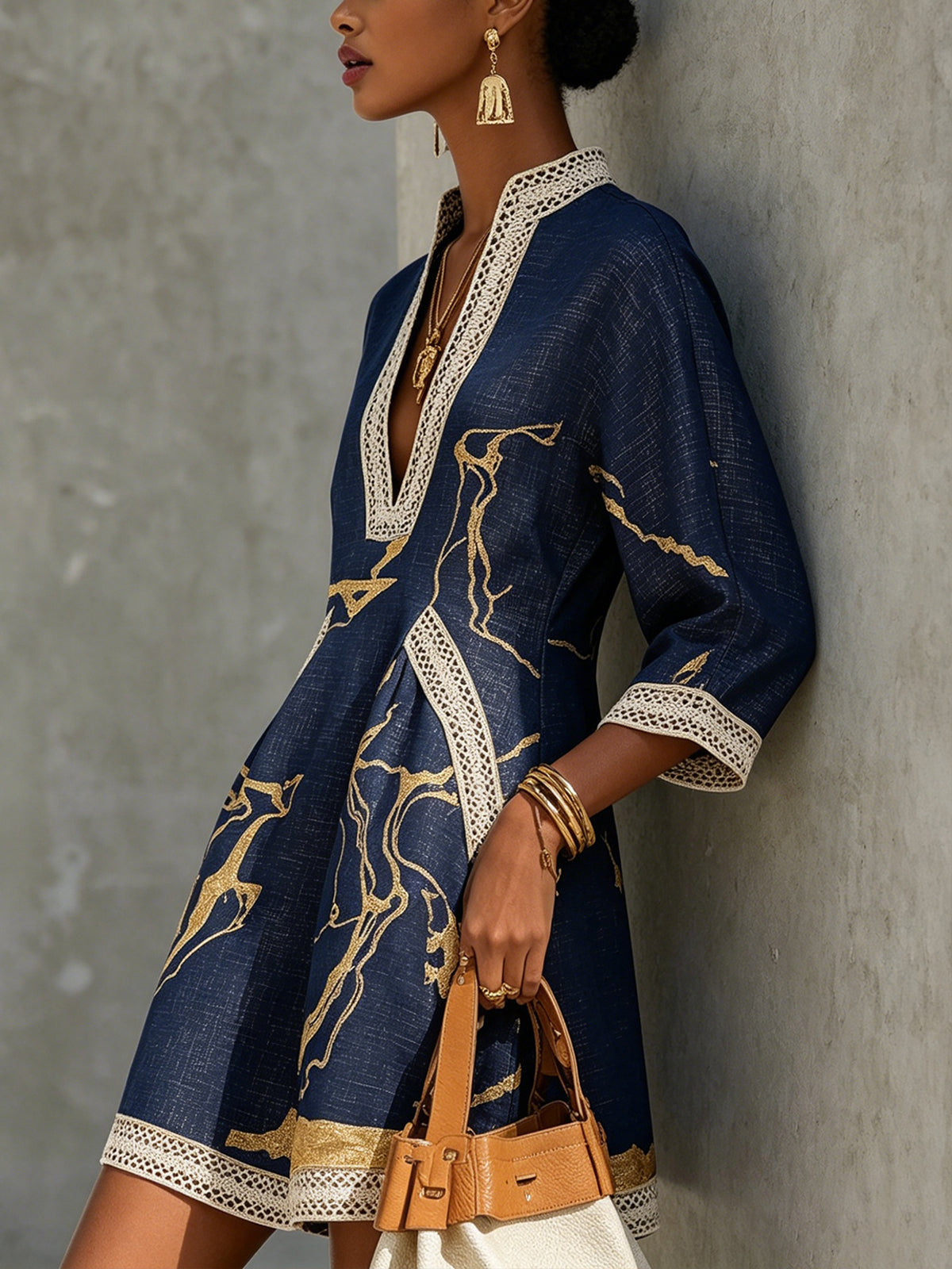 Liora | V-Neck Lace Dress