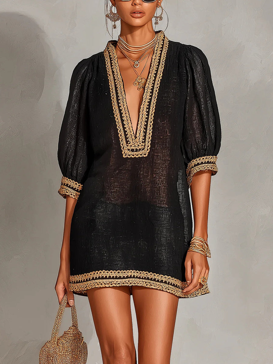 Anika | V-Neck Mini Dress