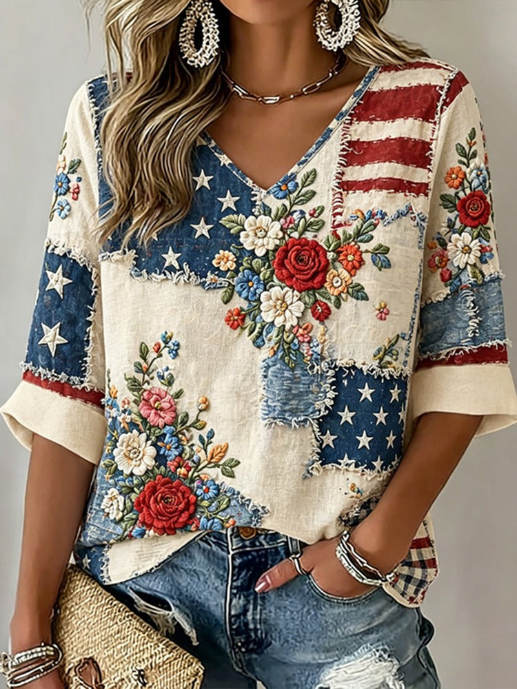 Selene | V-Neck T-Shirt