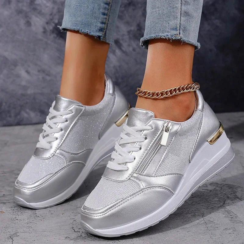 Dina | Metallic Comfort Sneakers