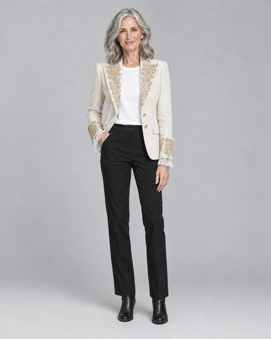 Guinevere | Embroidered Tailored Blazer