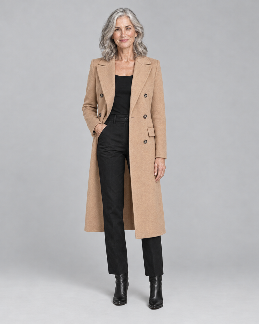 Emeline | Double-Breasted Longline Overcoat