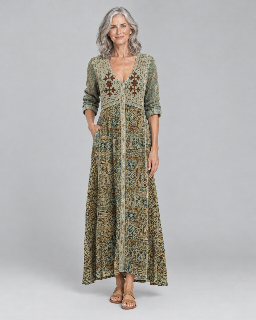 Imara | Bohemian Autumn Dress