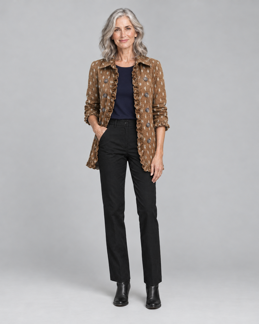 Nolinda™ | Bohemian Animal-Print Ruffled Jacket