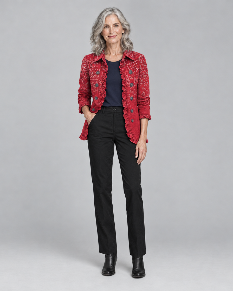 Criselle™ | Bohemian Paisley Ombré Print Ruffled Jacket