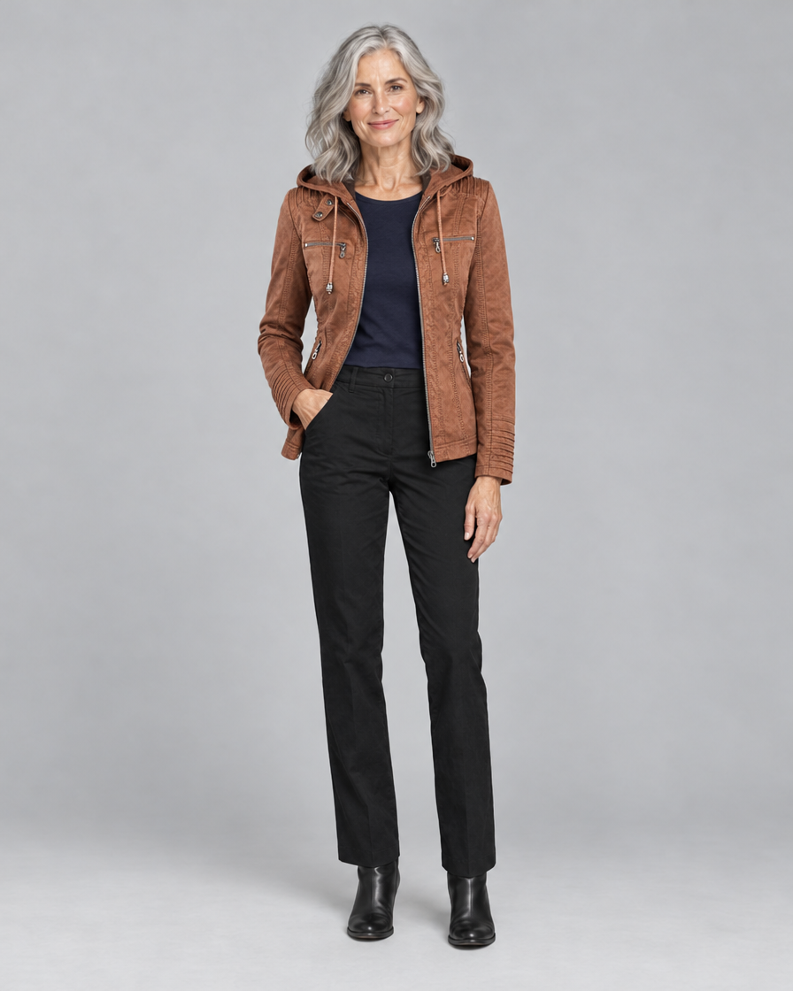 Callista | Hooded Moto Jacket