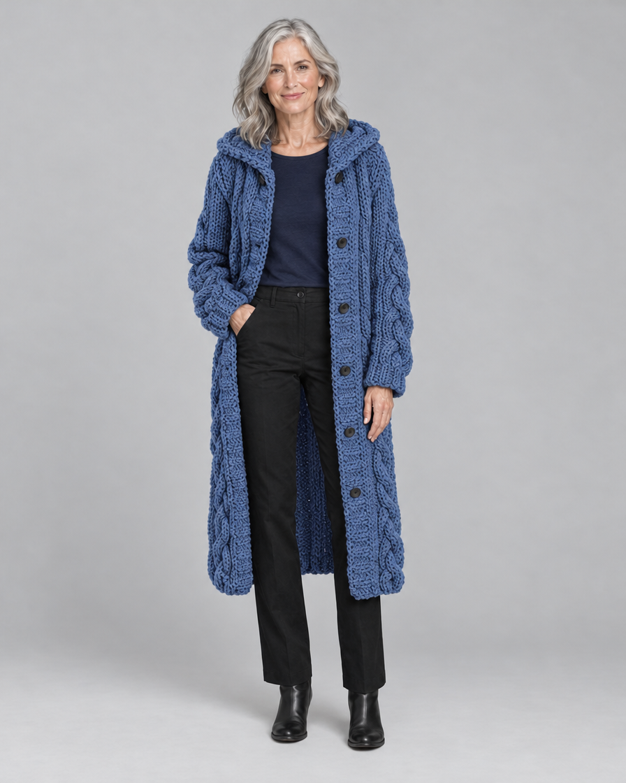 Karina | Elegant Cozy Coat With Tummy Coverage