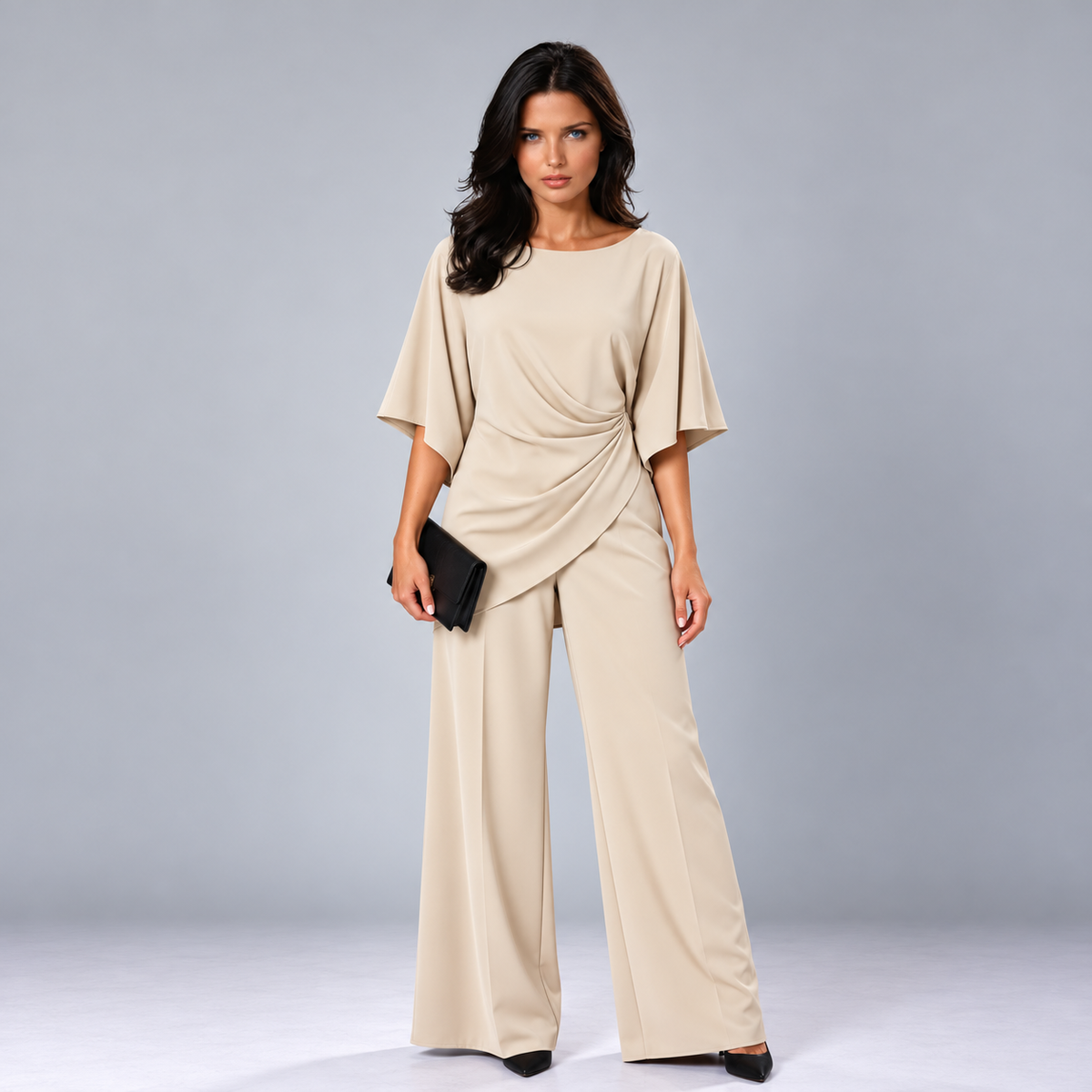 Lorna | Draped Waist Two Piece Set