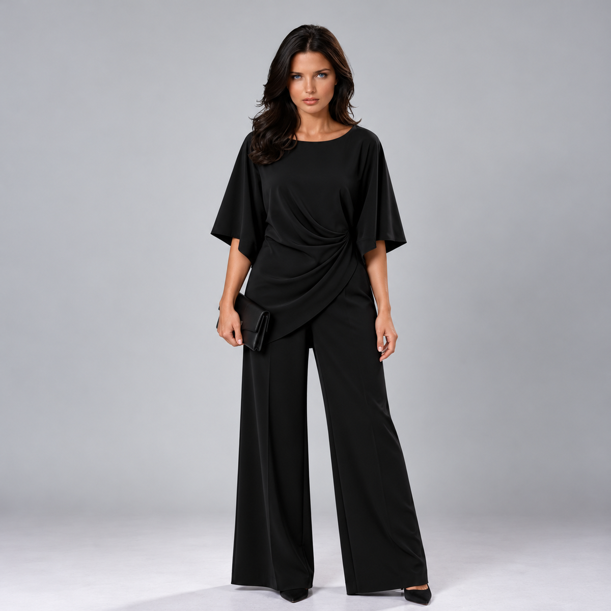 Lorna | Draped Waist Two Piece Set