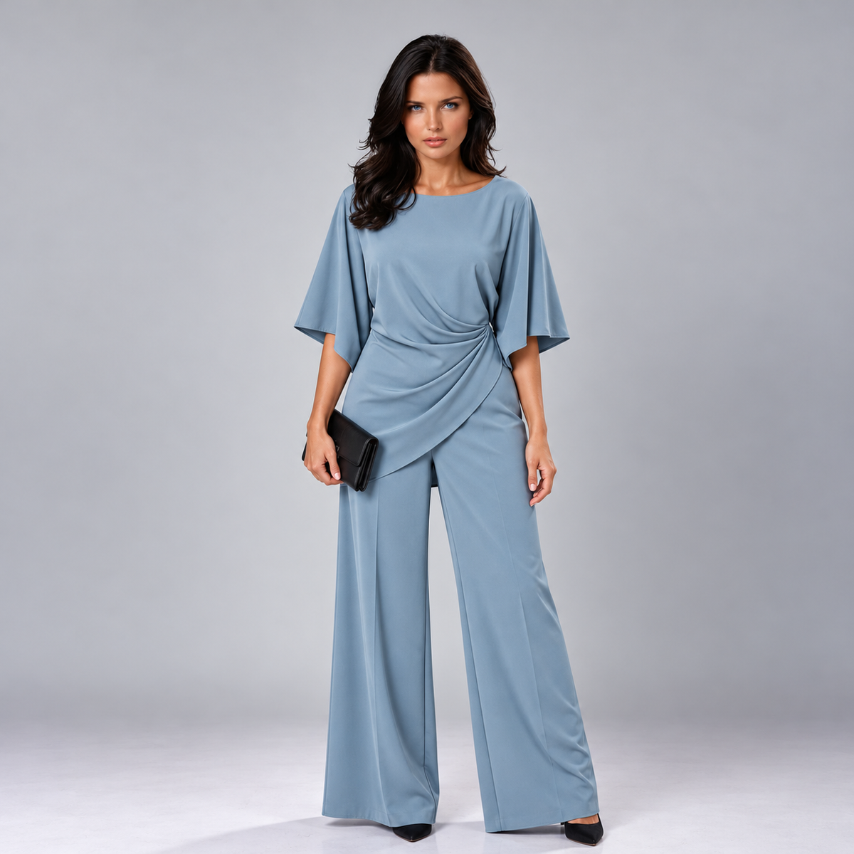 Lorna | Draped Waist Two Piece Set