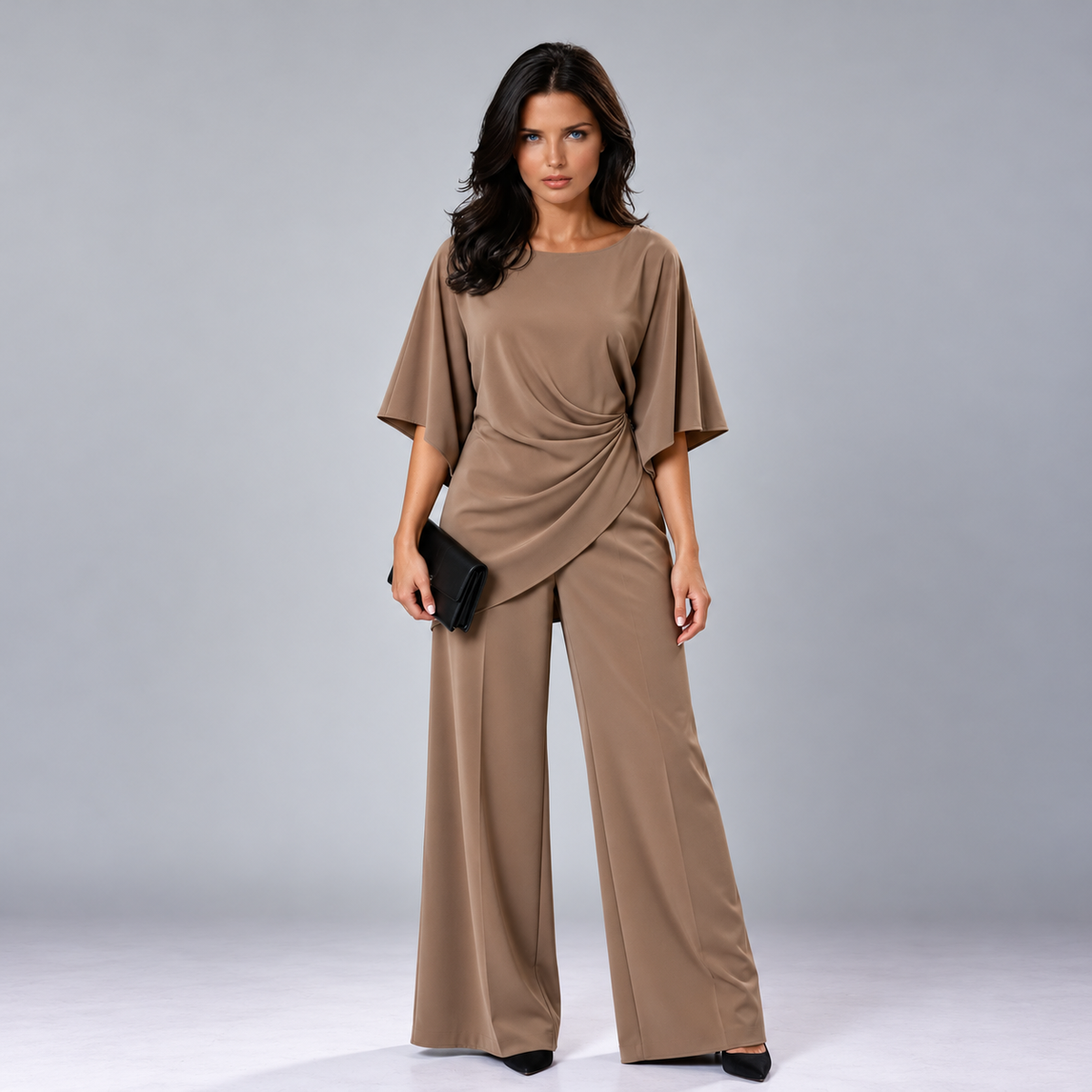 Lorna | Draped Waist Two Piece Set